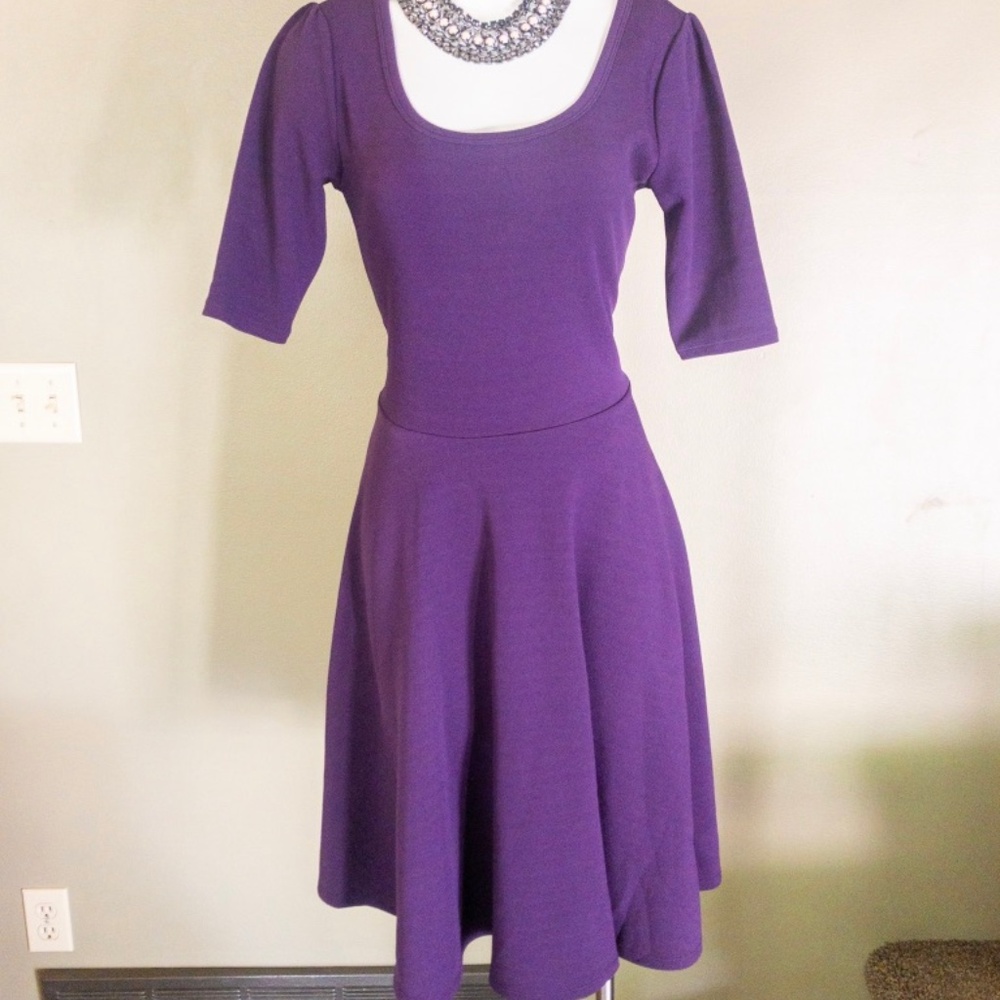 Dark Purple LuLaRoe Nicole Dress